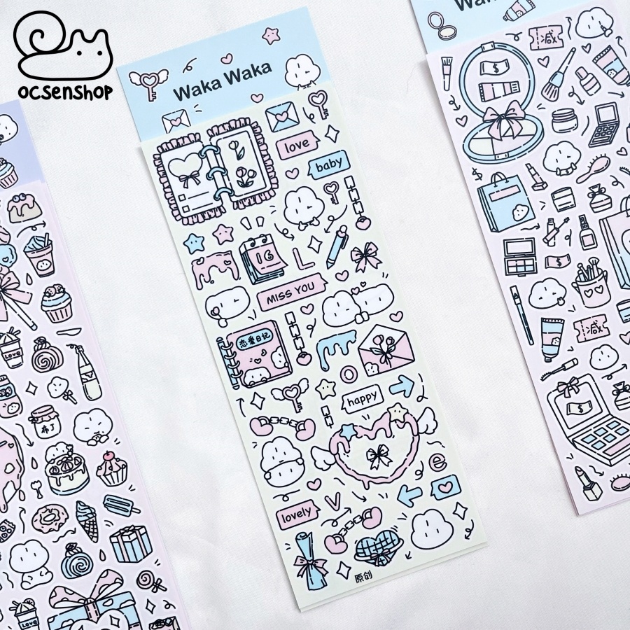 Sticker Waka Waka Gấu Thỏ