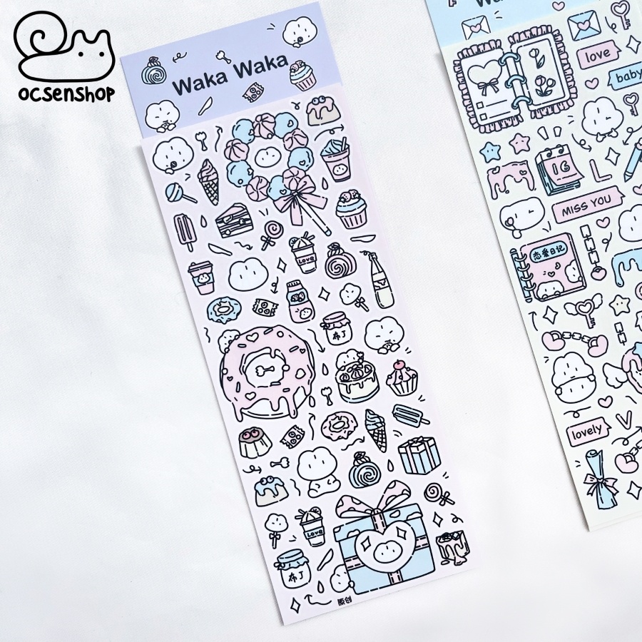 Sticker Waka Waka Gấu Thỏ