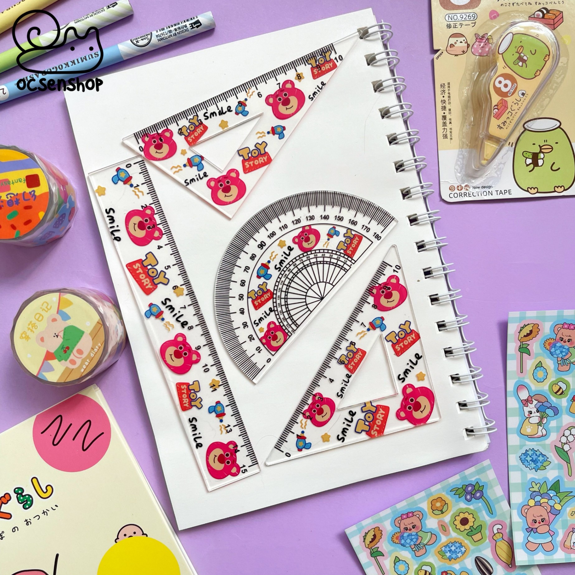Set thước kẻ Sanrio (4c)