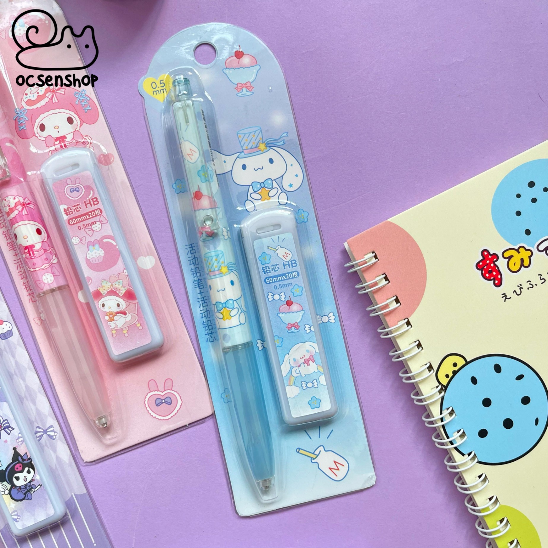 Set bút chì kim + ngòi chì Sanrio