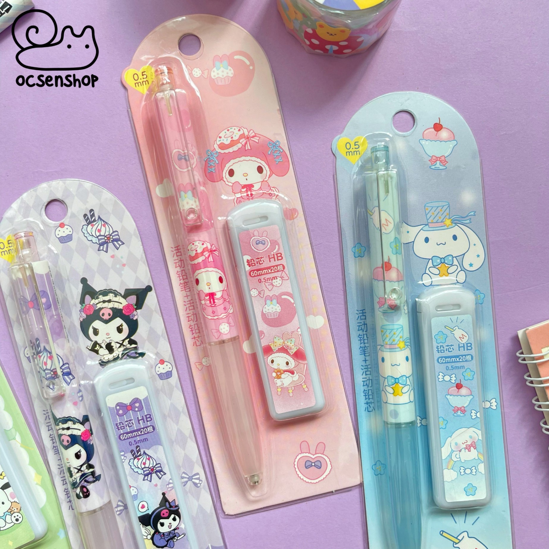 Set bút chì kim + ngòi chì Sanrio