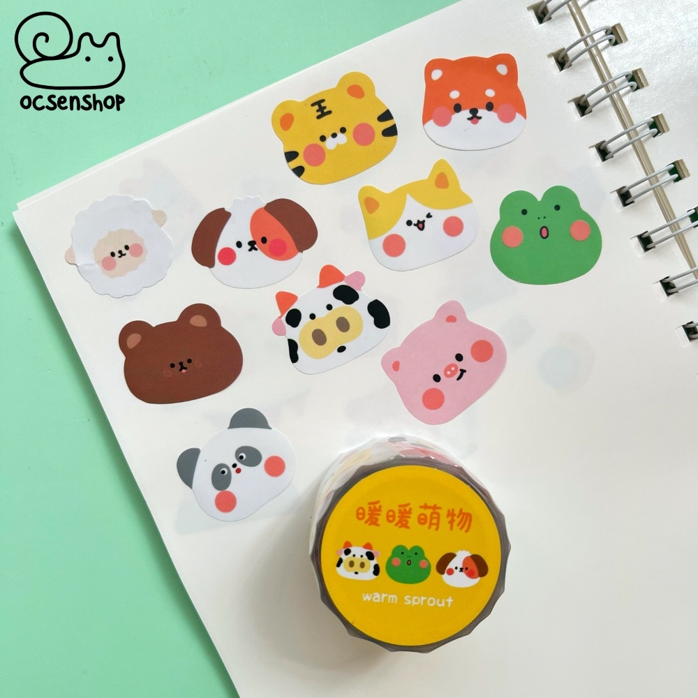 Sticker dạng cuộn Động vật - 3cm