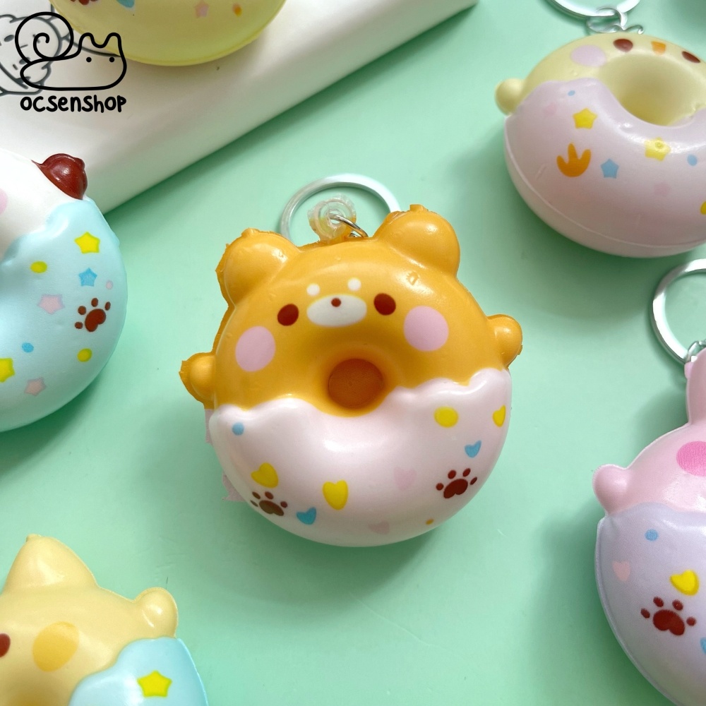 Móc khóa squishy Động vật donut