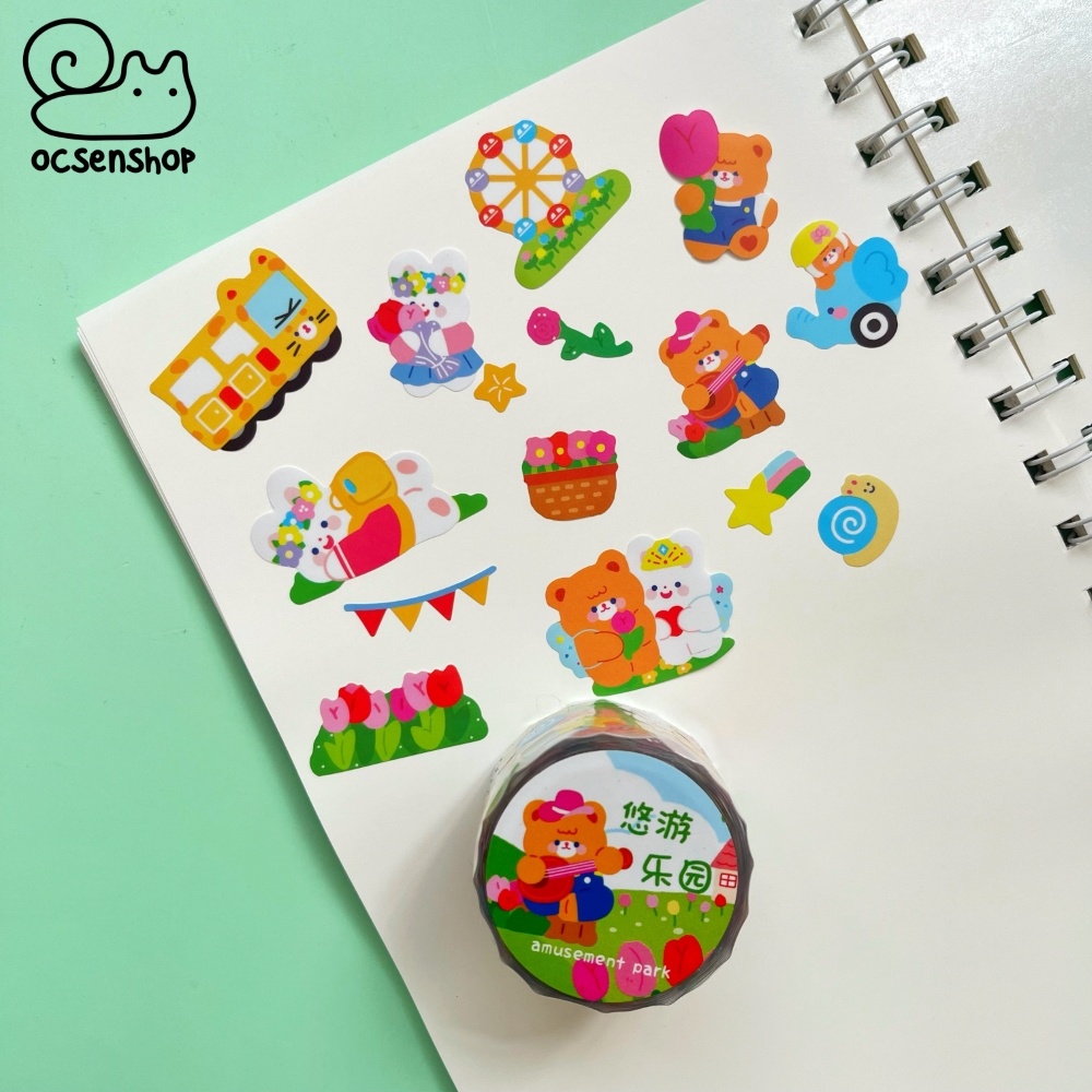 Sticker dạng cuộn Động vật - 3cm