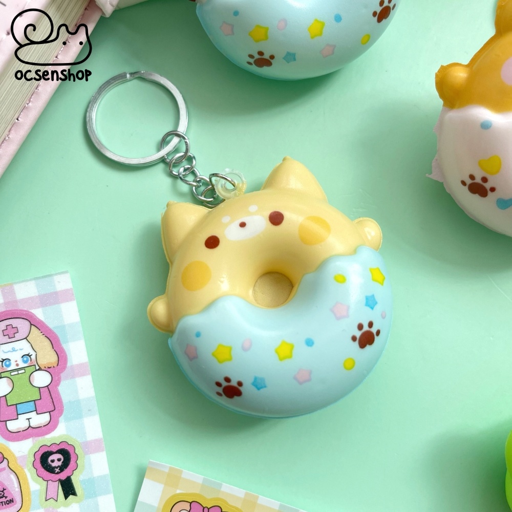 Móc khóa squishy Động vật donut