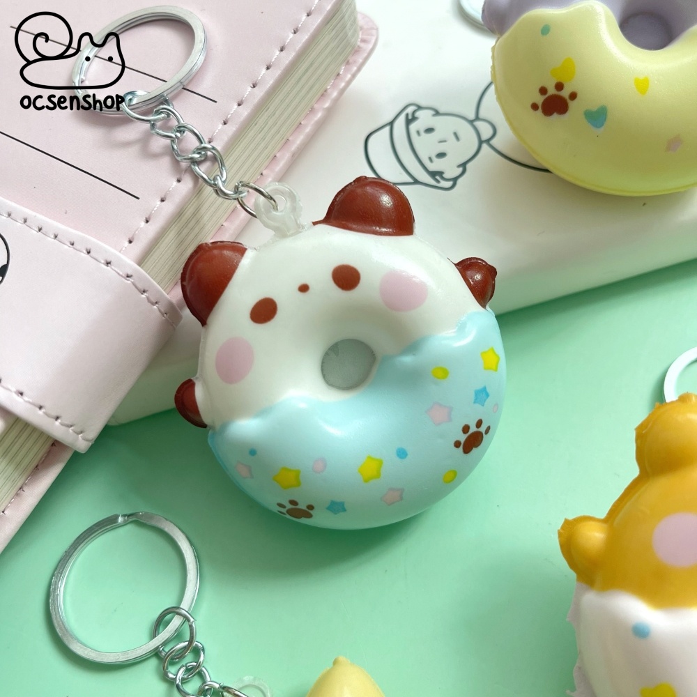 Móc khóa squishy Động vật donut