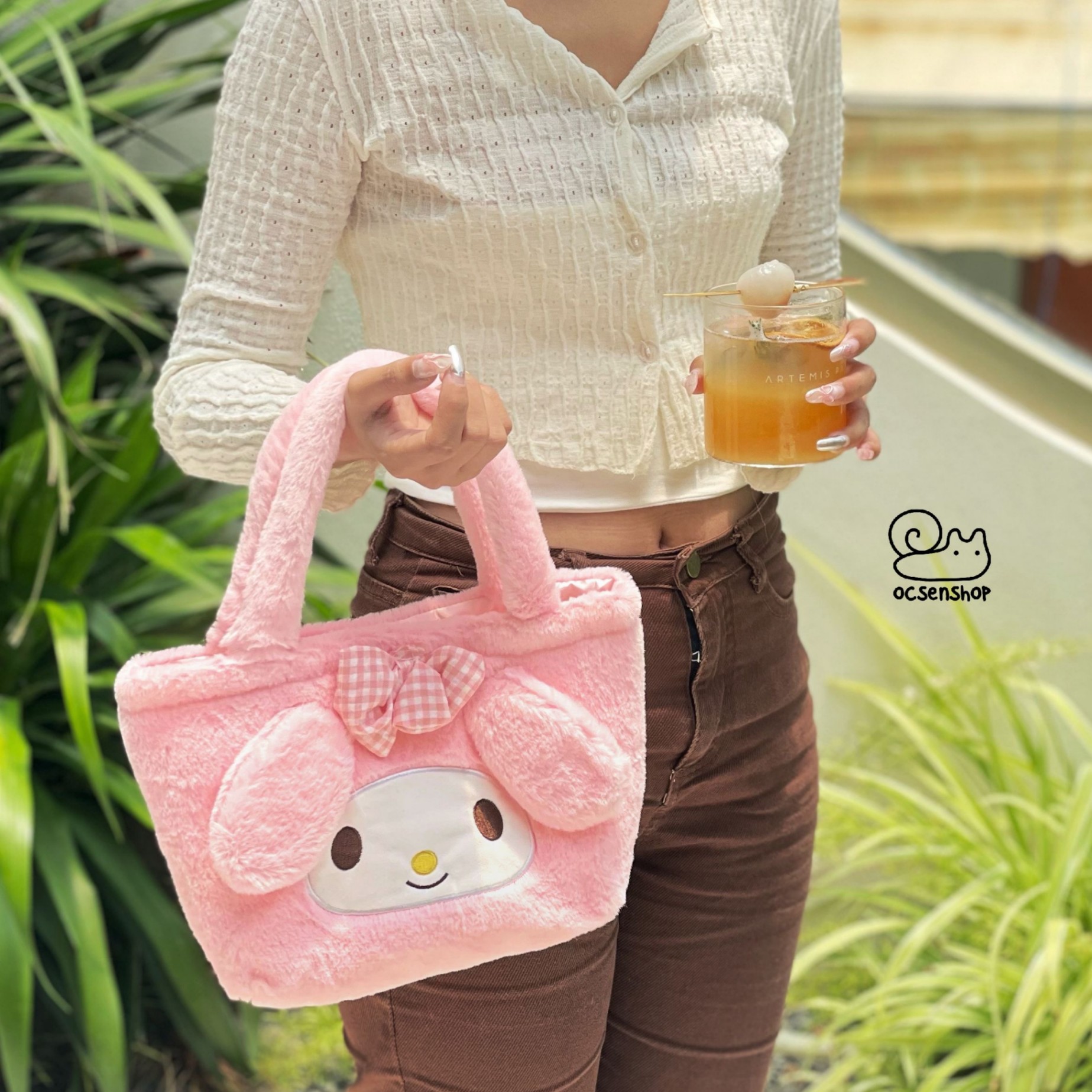 Túi lông mịn sanrio