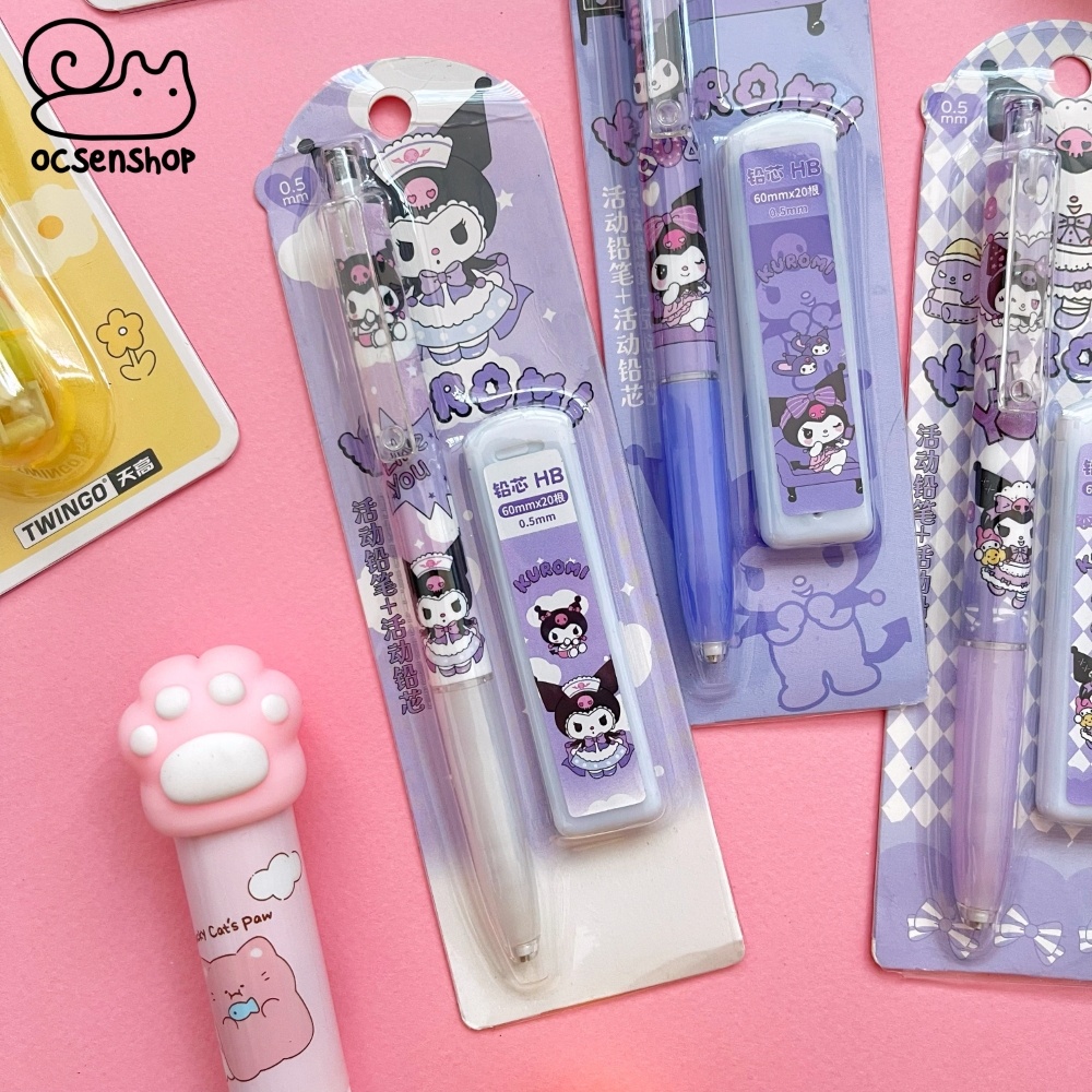 Set bút chì kim + tẩy Kuromi