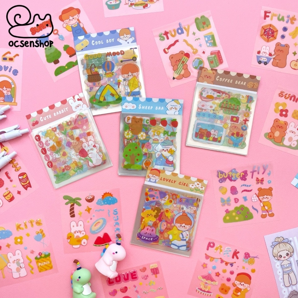 Set sticker bảng nhỏ Động vật