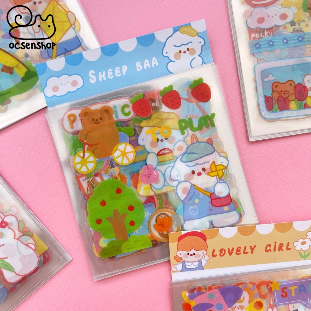 Set sticker bảng nhỏ Động vật