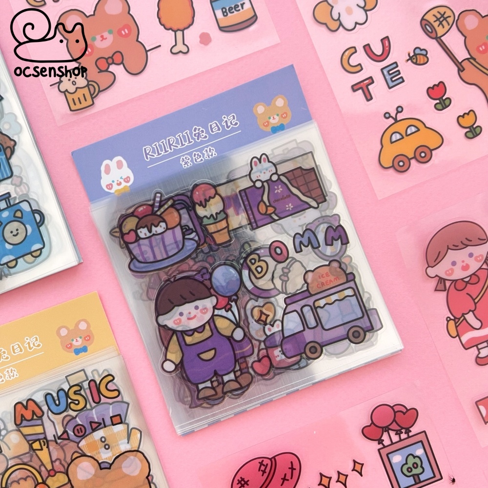 Set sticker bảng nhỏ RiiRii (20 tấm)