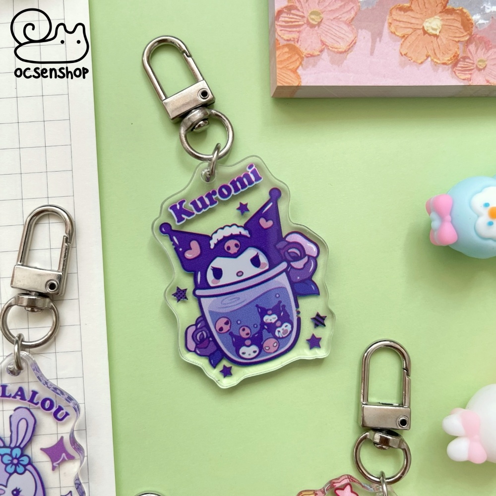 Móc trang trí Sanrio trà sữa