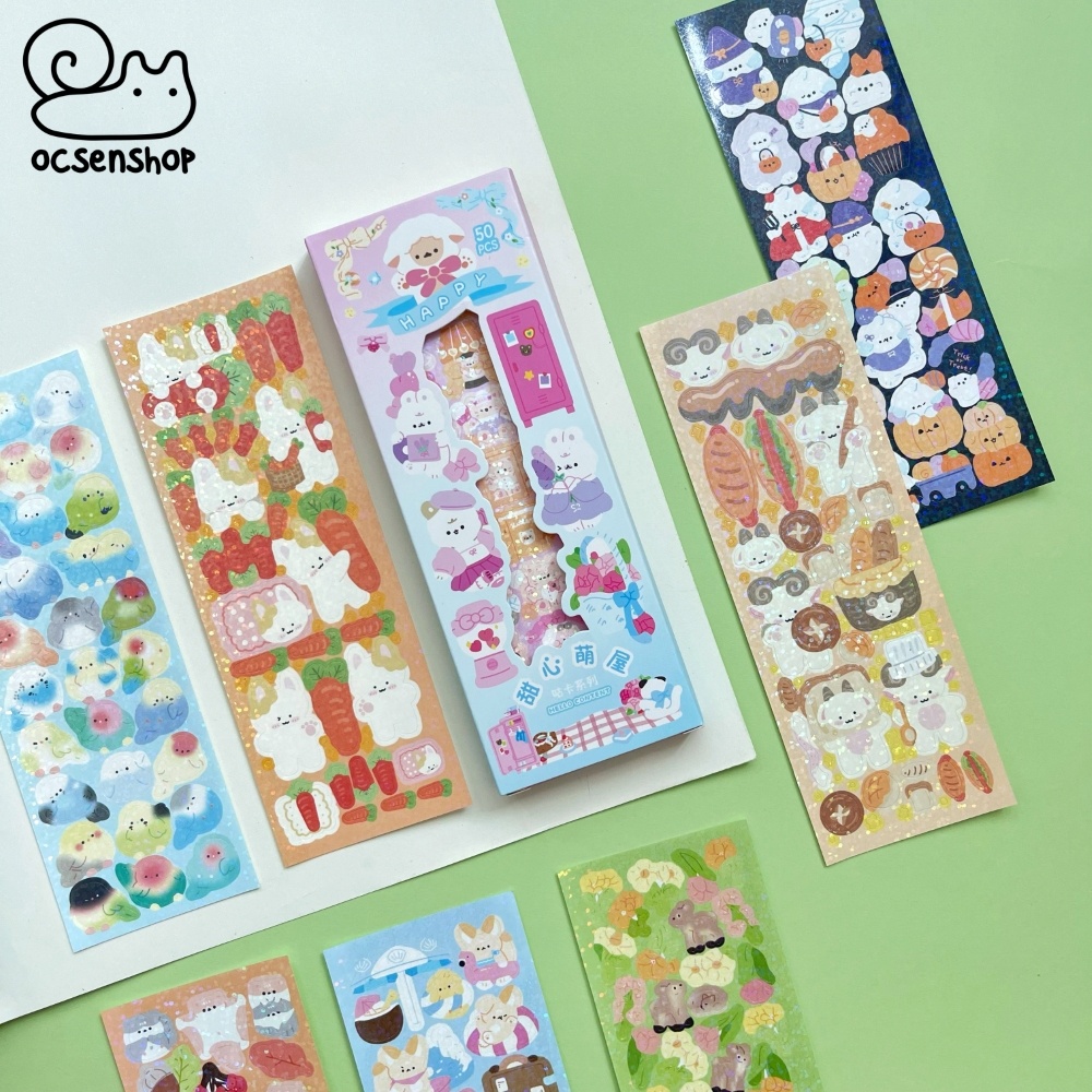 Set sticker Động vật happy (50 tấm)