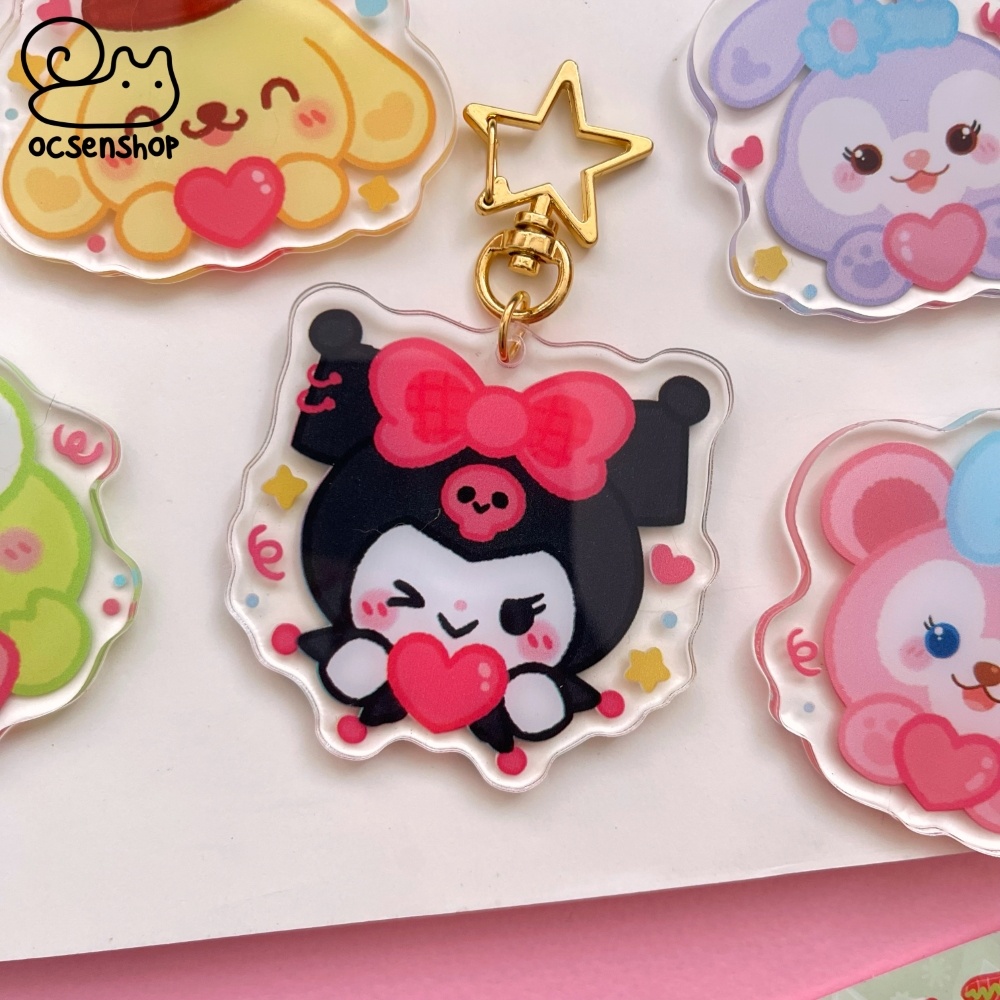 Móc trang trí Sanrio ôm trái tim