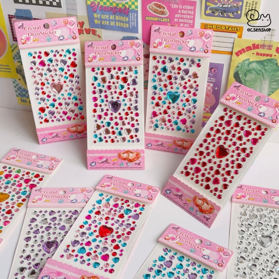 Sticker nổi Twinkle Jewel Seal Trái tim