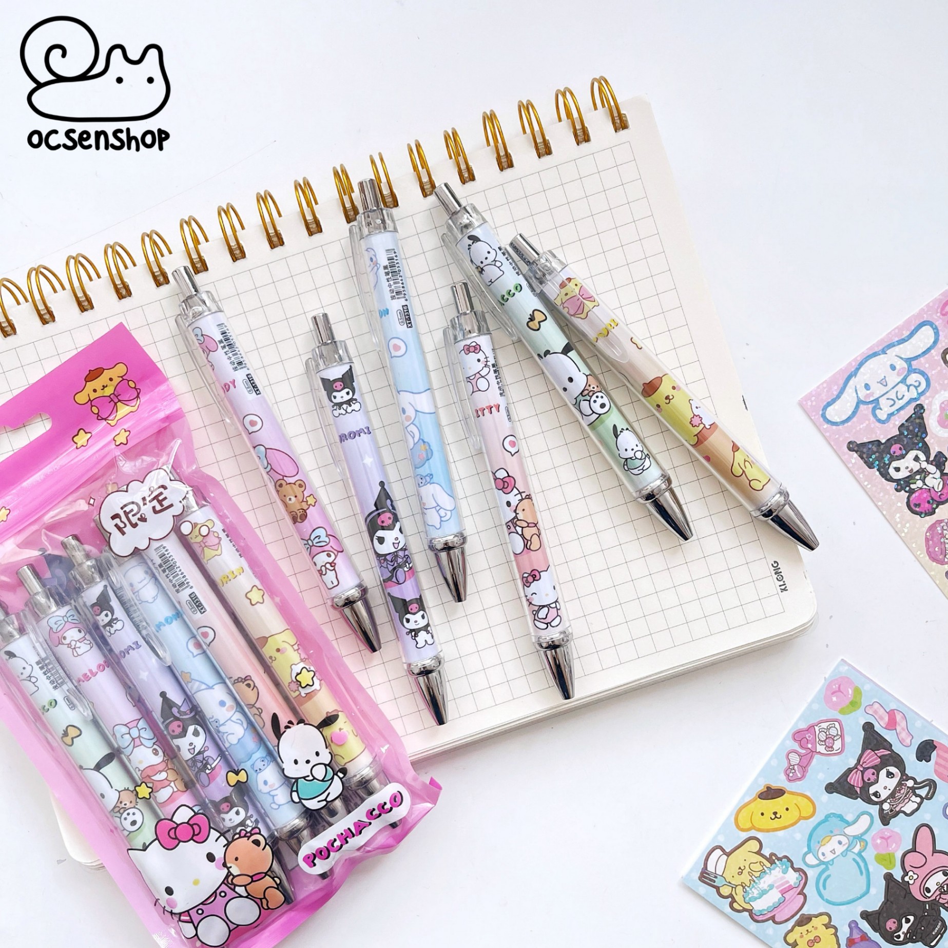 Set bút bi Sanrio (6c)