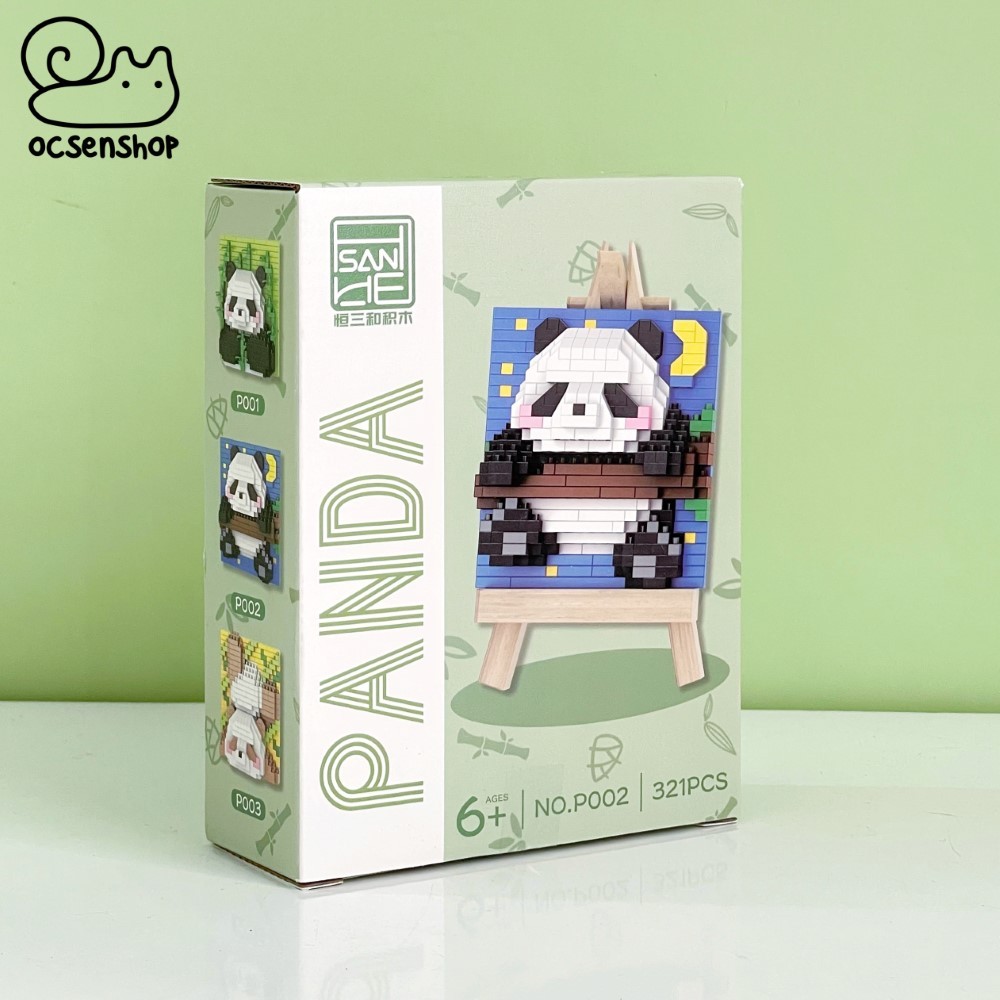 Bộ xếp hình Panda kèm khung gỗ