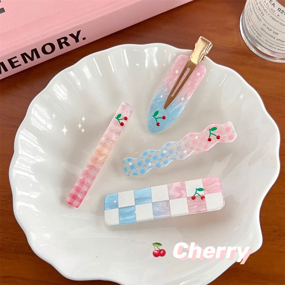 Set kẹp tóc marble cherry (4c)