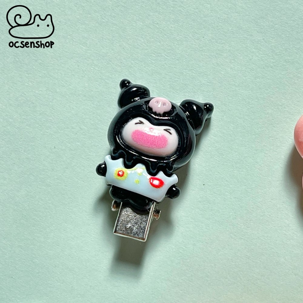 Set kẹp tóc Sanrio áo xanh (2c)