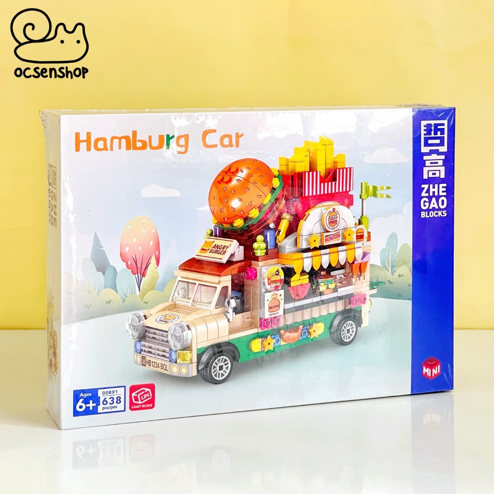 Bộ xếp hình Food car