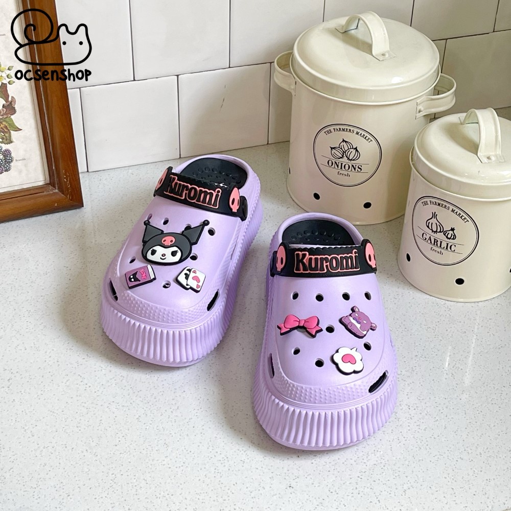 Dép lỗ kèm jibbitz Sanrio