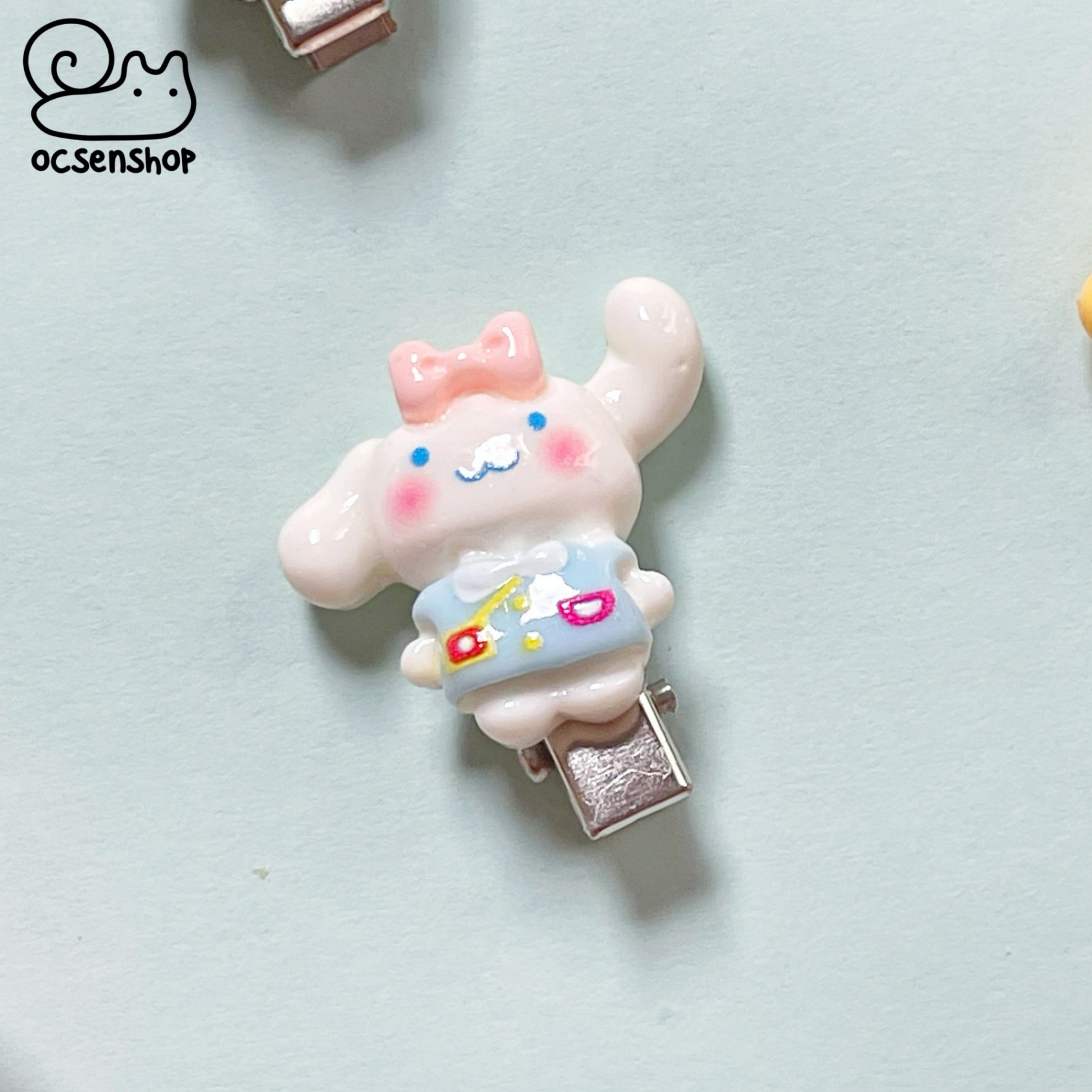 Set kẹp tóc Sanrio áo xanh (2c)