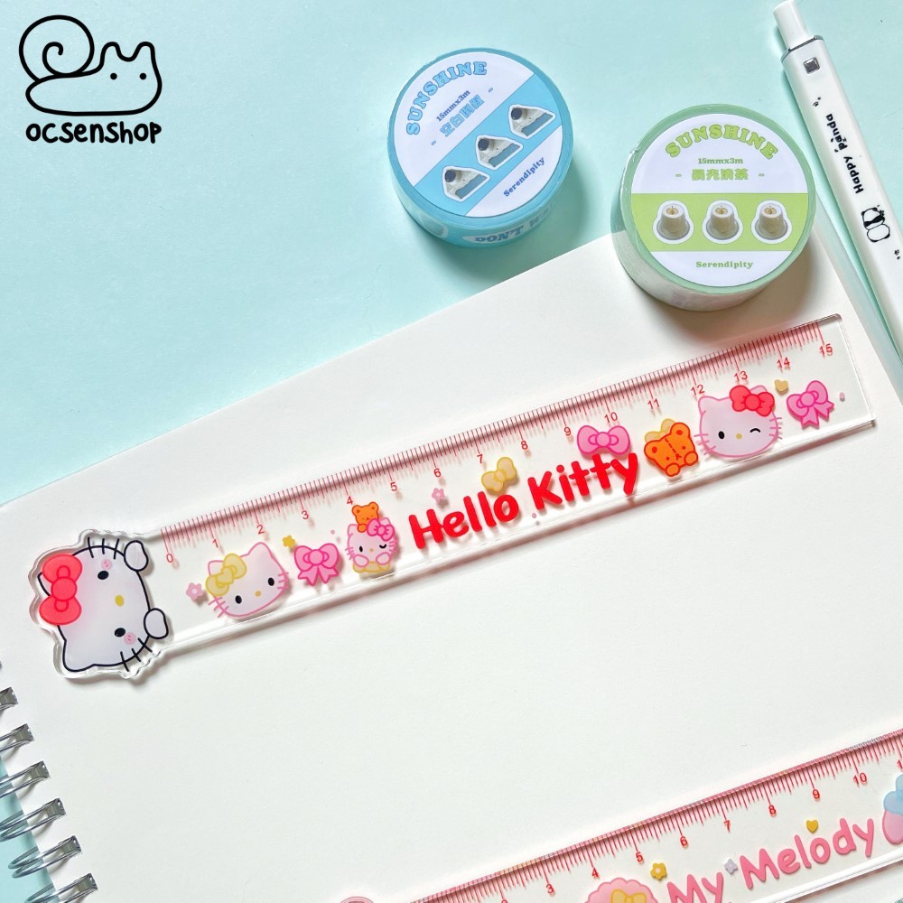 Thước kẻ mặt Sanrio (15cm)