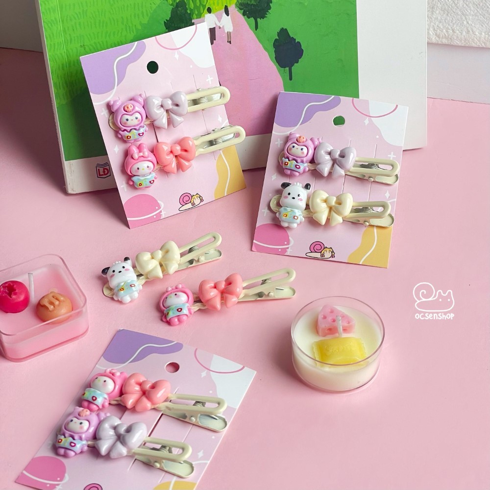 Set kẹp tóc Sanrio Nơ (2c)