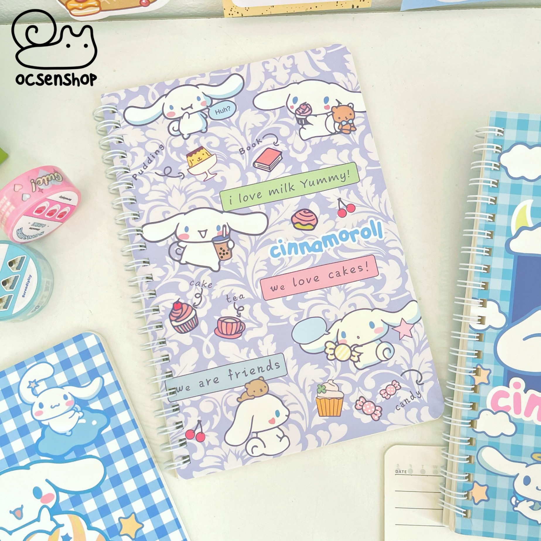 Sổ gáy xoắn A5 Cinnamoroll (60tr)