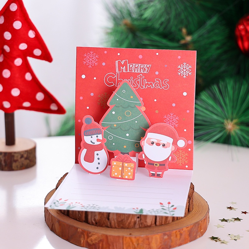 Thiệp vuông 3D Noel DIY (12x12cm)