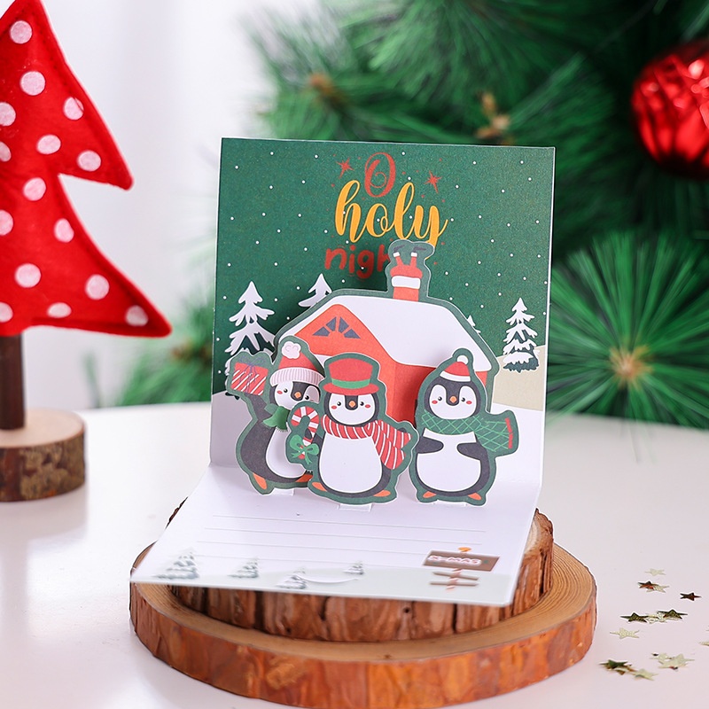 Thiệp vuông 3D Noel DIY (12x12cm)