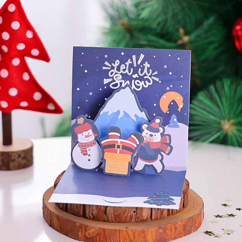 Thiệp vuông 3D Noel DIY (12x12cm)