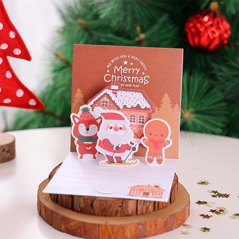 Thiệp vuông 3D Noel DIY (12x12cm)