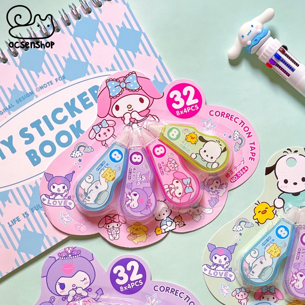 Set bút xóa băng Sanrio (4c)