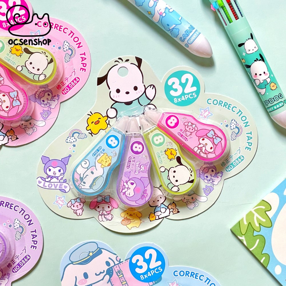 Set bút xóa băng Sanrio (4c)