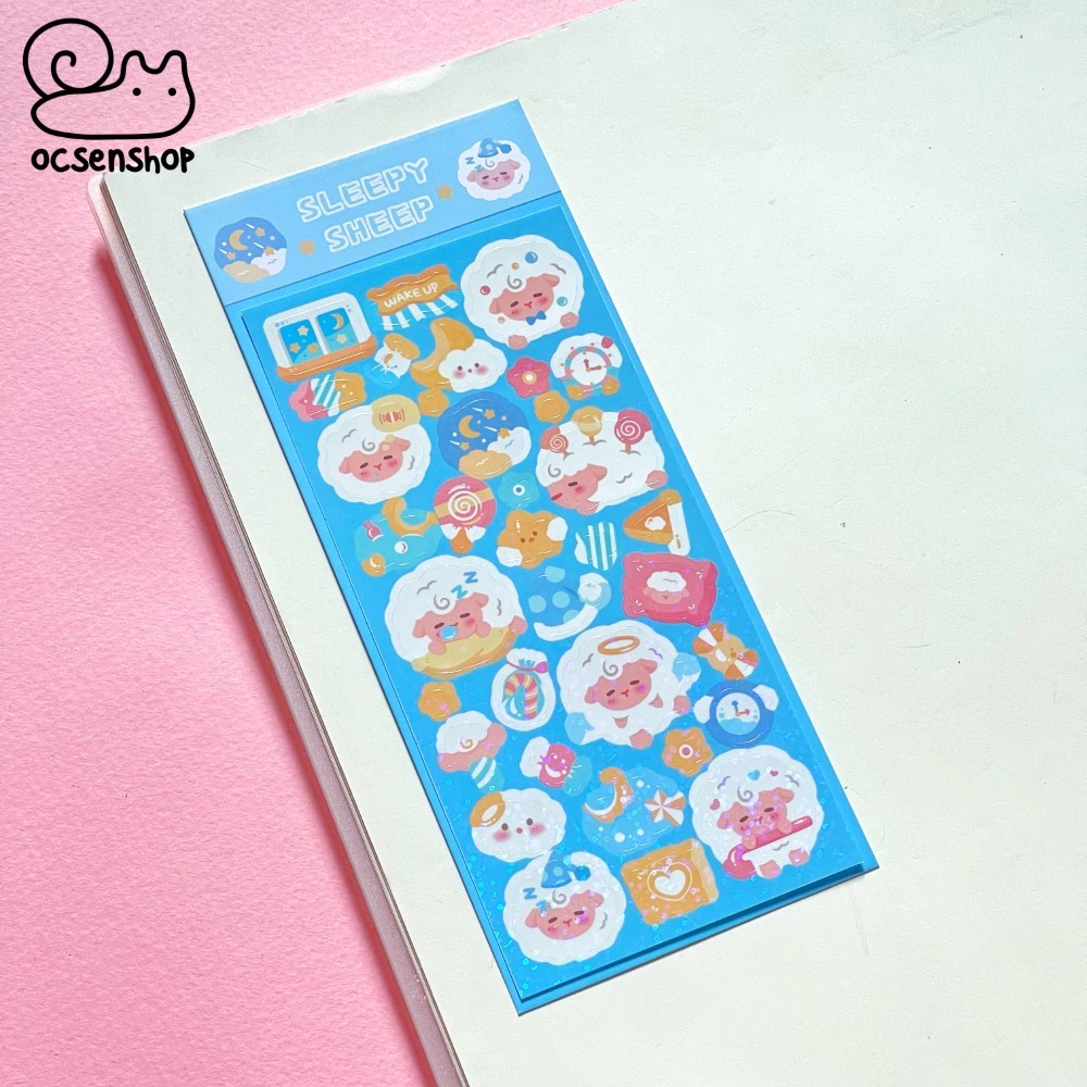 Sticker cán nhũ Động vật (6.8x17cm)