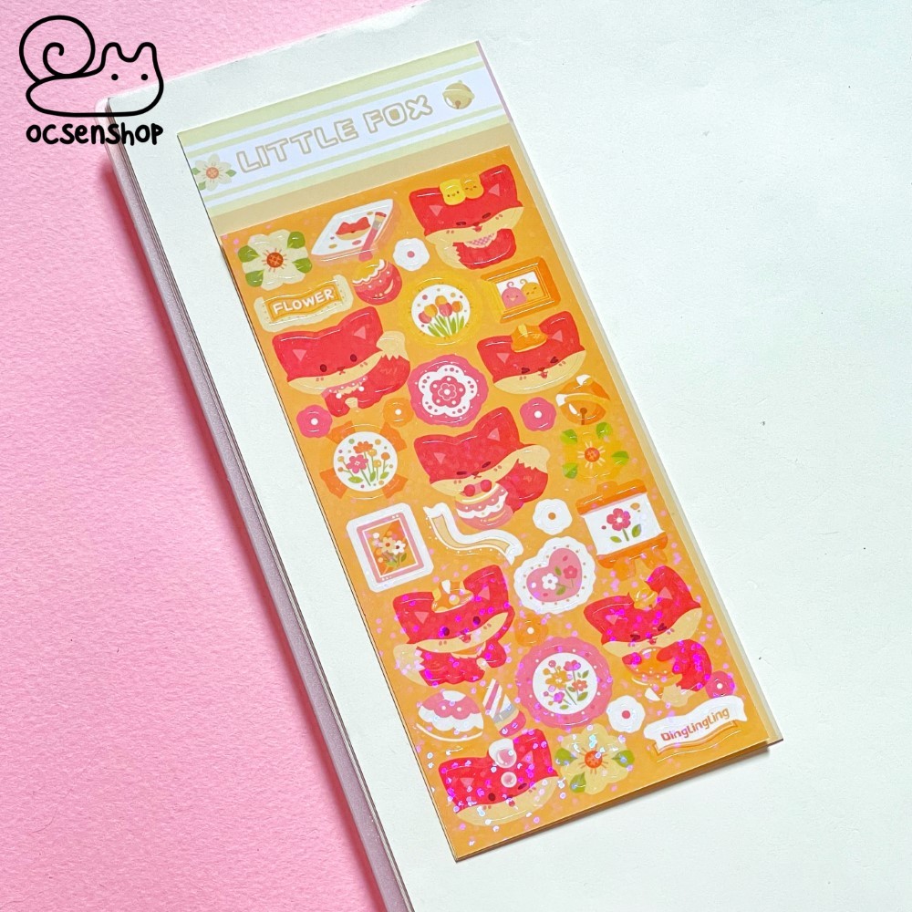 Sticker cán nhũ Động vật (6.8x17cm)