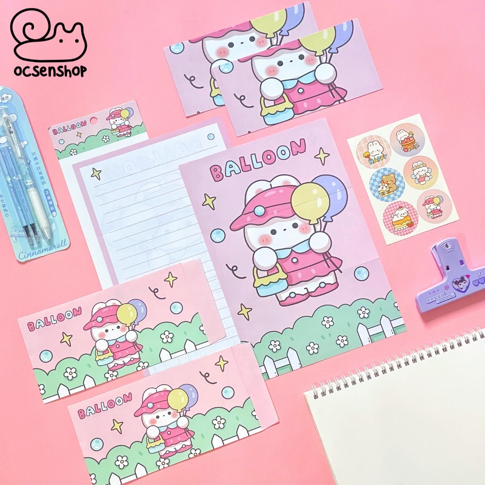 Set giấy viết thư kèm sticker Động vật 3D