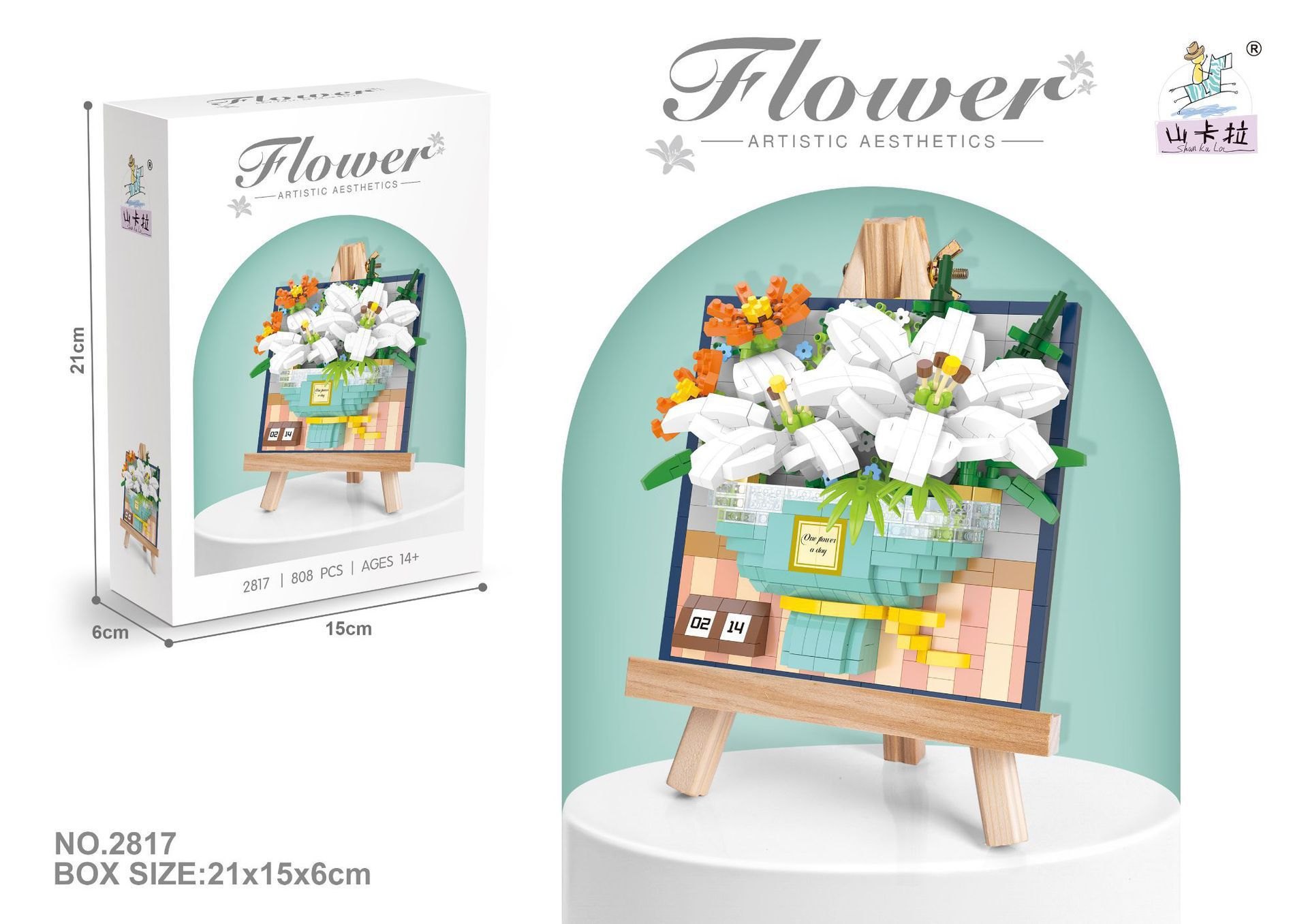 Bộ xếp hình Flower kèm giá đỡ