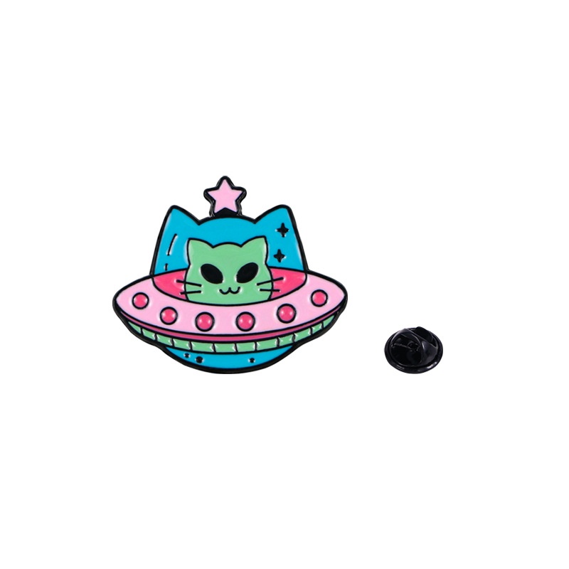 Pin cài áo Mèo alien