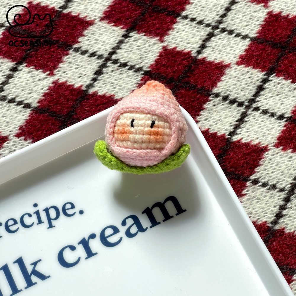 Móc khóa len Mochi cosplay trái cây mini