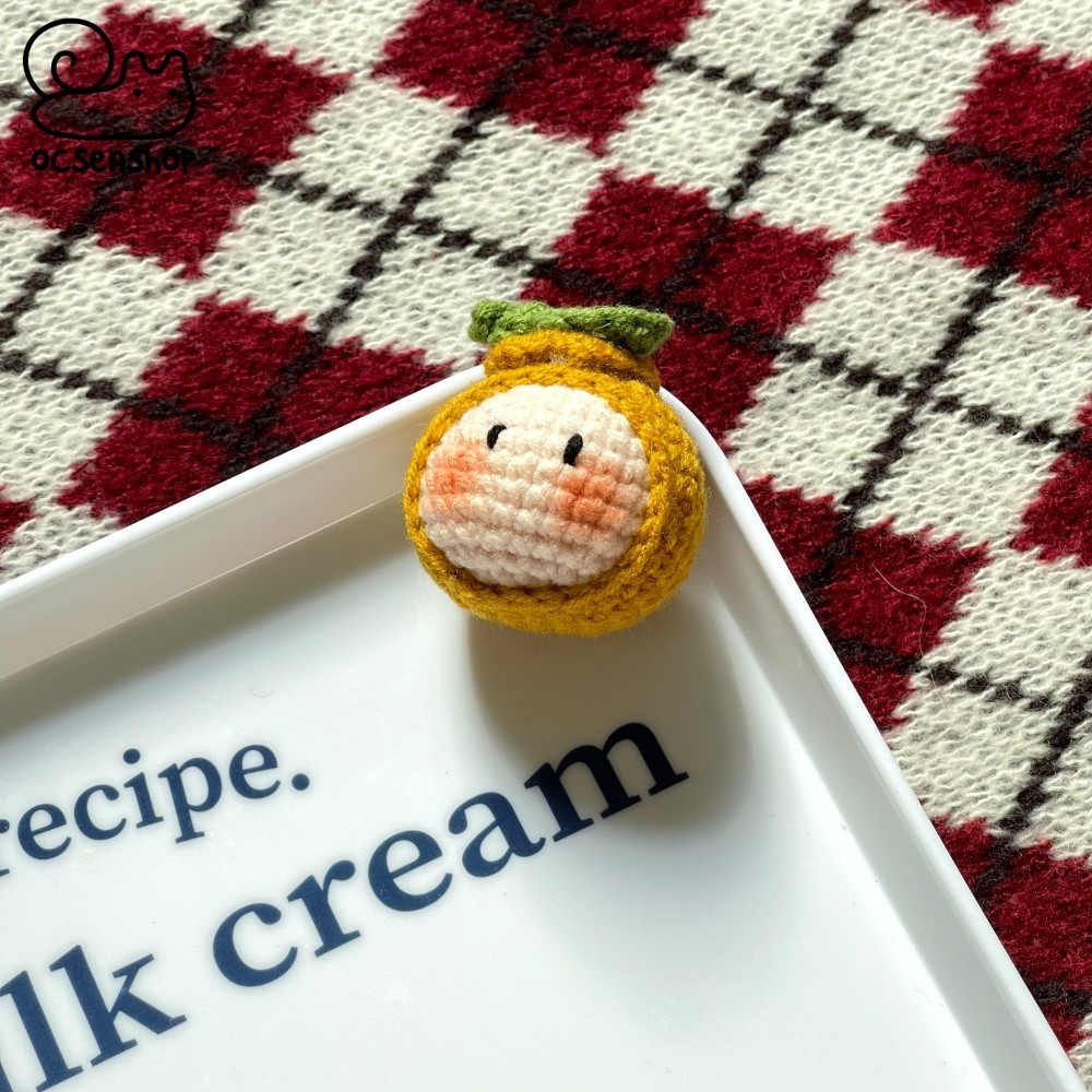 Móc khóa len Mochi cosplay trái cây mini