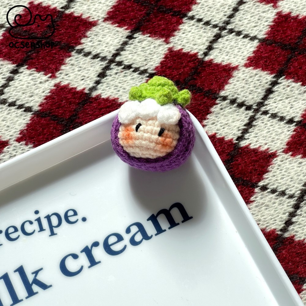 Móc khóa len Mochi cosplay trái cây mini