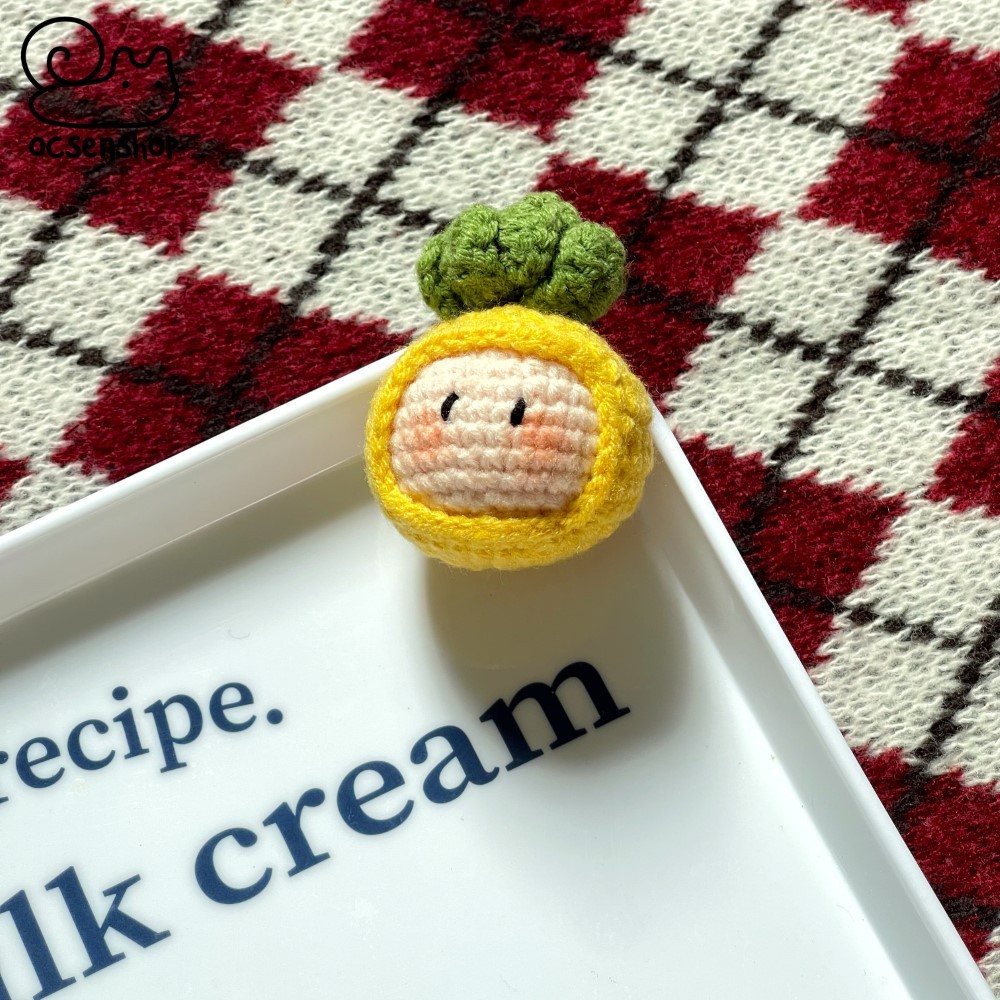 Móc khóa len Mochi cosplay trái cây mini