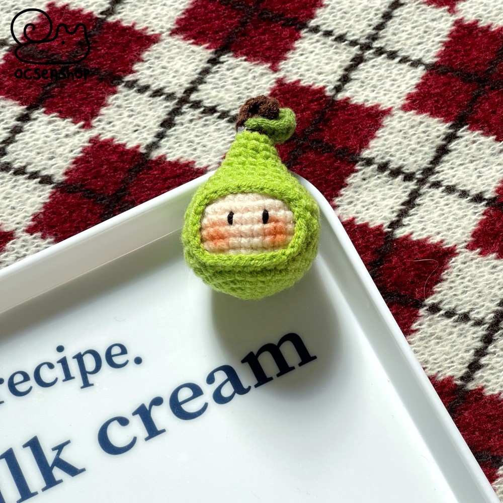 Móc khóa len Mochi cosplay trái cây mini