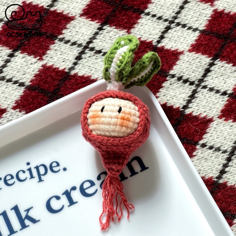 Móc khóa len Mochi cosplay trái cây mini