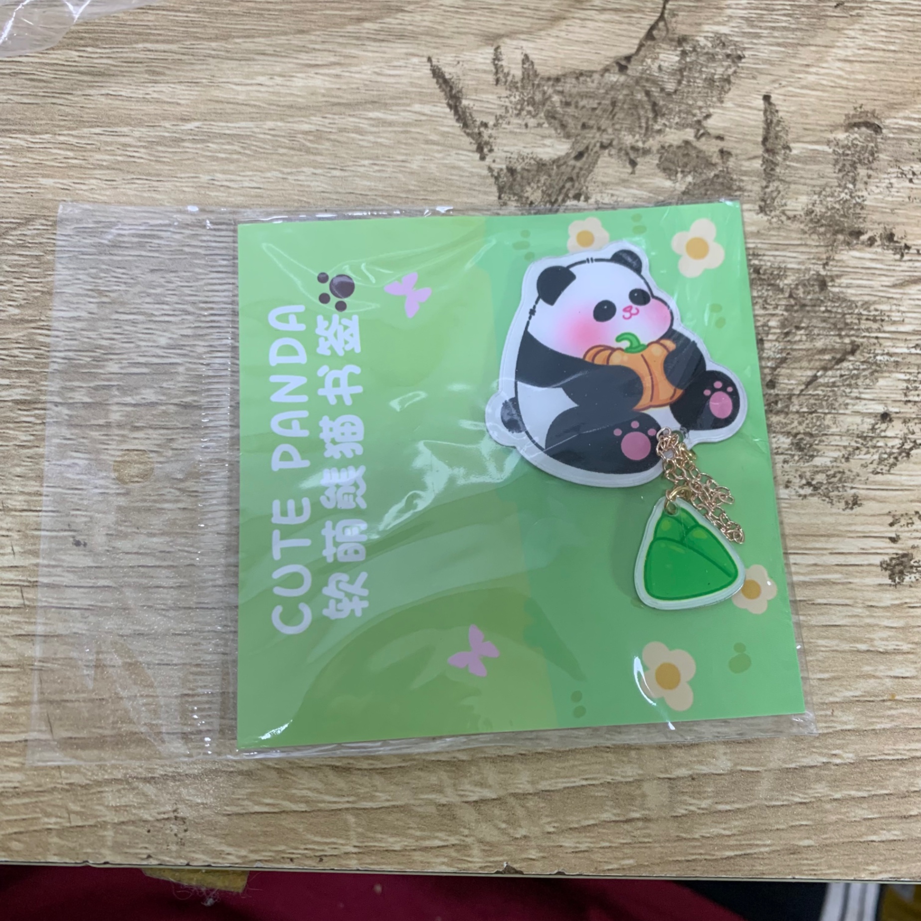 Bookmark dây xích Cute Panda