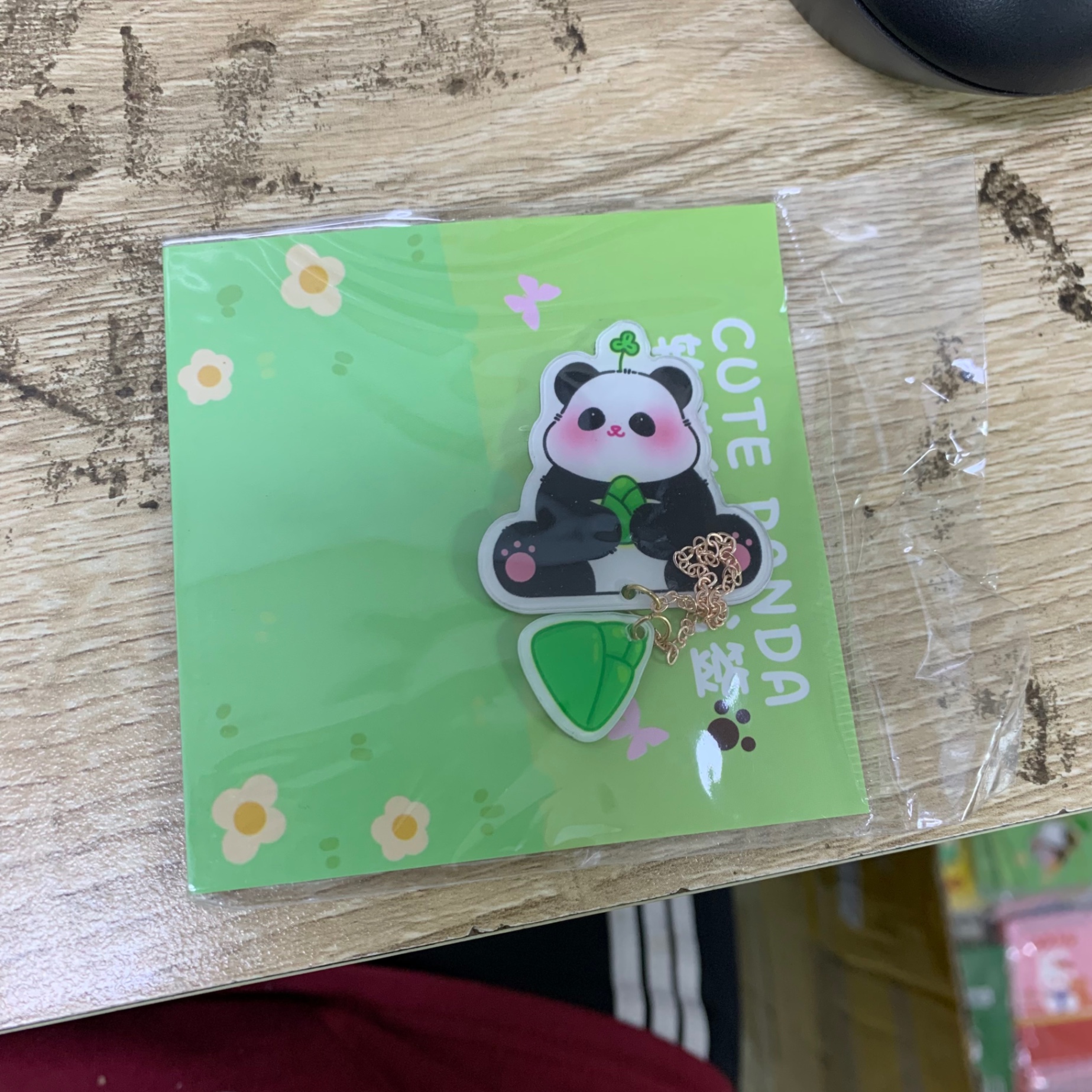 Bookmark dây xích Cute Panda