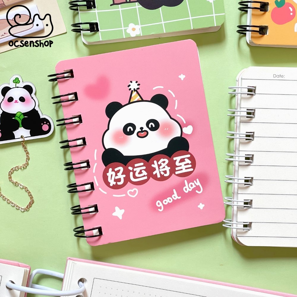 Sổ nhỏ gáy xoắn Panda (160tr)