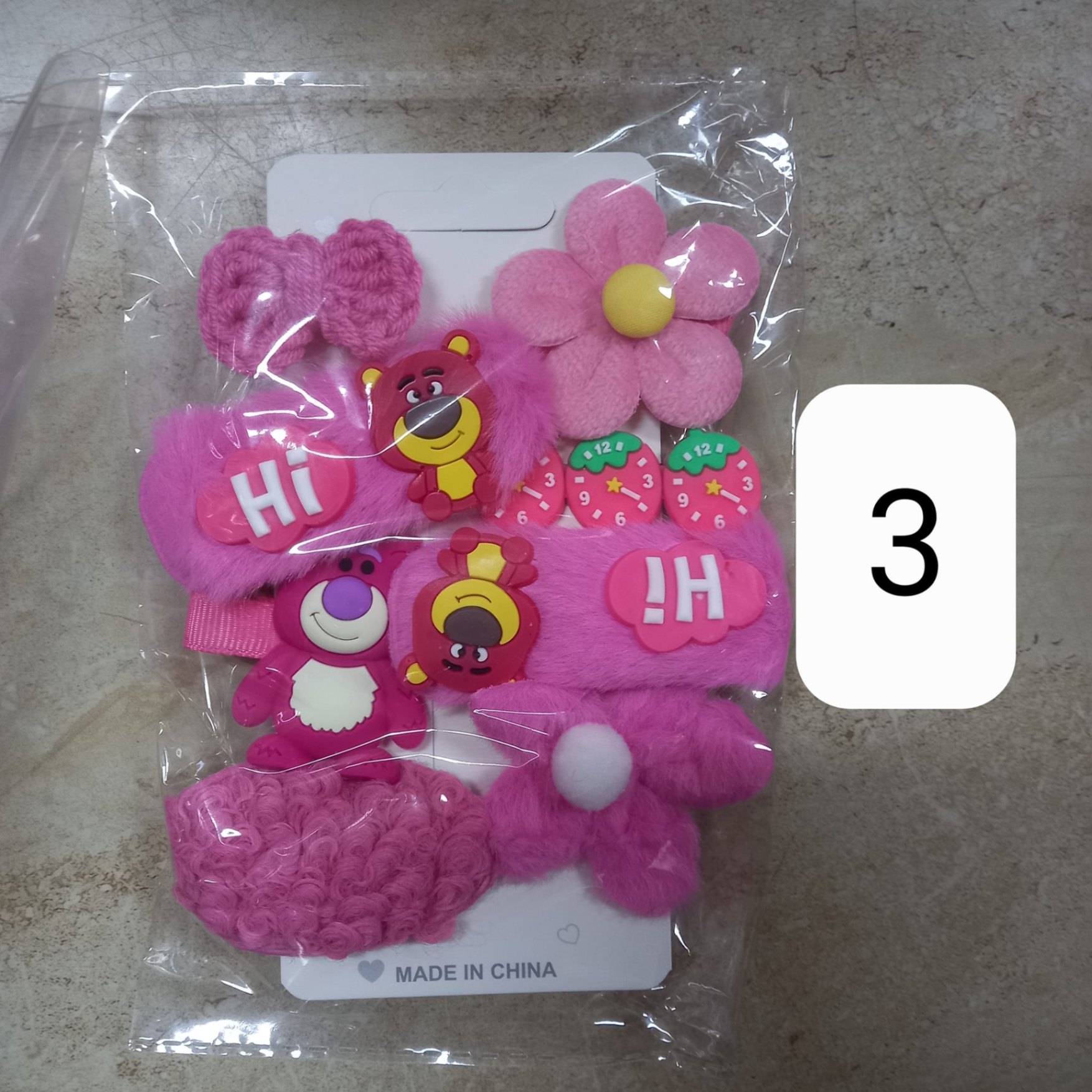 Set kẹp tóc bông Lotso (8c)